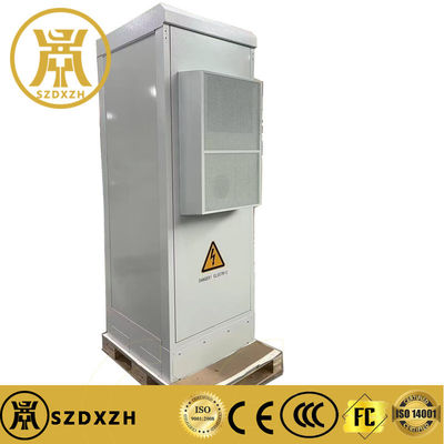 40U Outdoor 19 Rack Cabinet Weatherproof Outdoor Enclosure IP55 With Cooling And Power System