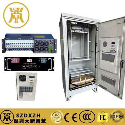 40U Outdoor 19 Rack Cabinet Weatherproof Outdoor Enclosure IP55 With Cooling And Power System