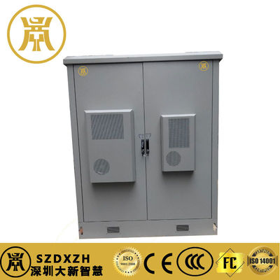 2 Compartments Outdoor Power Cabinet IP55 Backup Battery Cabinet With Cooling