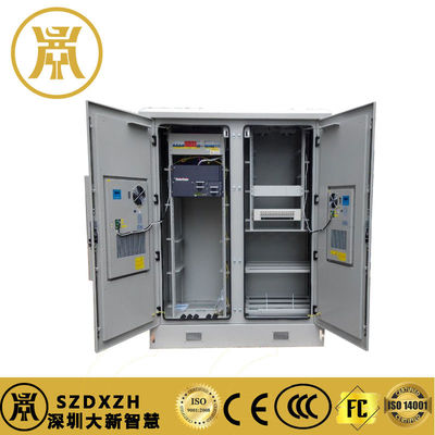 2 Compartments Outdoor Power Cabinet IP55 Backup Battery Cabinet With Cooling